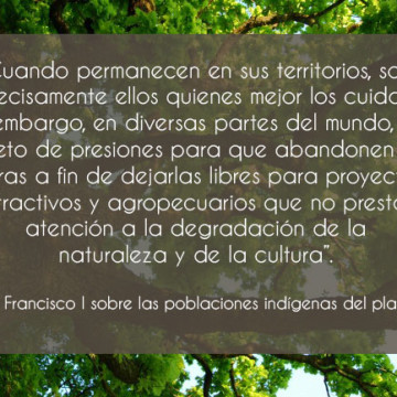 Con la encíclica “Laudato Si” defendamos los derechos de la tierra, el territorio y los bosques